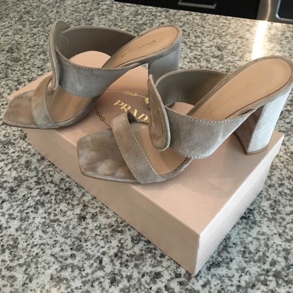 Gianvito Rossi 85mm Suede Slide Sandals - Picture 3 of 8